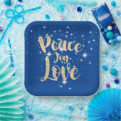 Liebe für Frieden in Sternen Pappteller (Party)