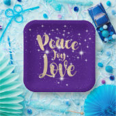 Liebe für Frieden in Sternen Pappteller (Party)