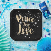 Liebe für Frieden in Sternen Pappteller (Party)