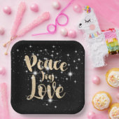 Liebe für Frieden in Sternen Pappteller (Party)