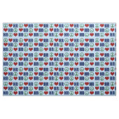 Liebe für Frieden Personalwesen Blau Stoff (Fat Quarter (45,7 x 55,9 cm))