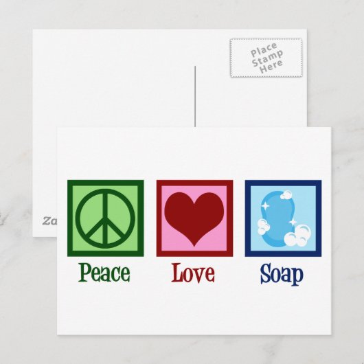 Liebe für Frieden Postkarte (Vorne/Hinten)