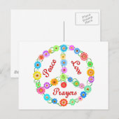 Liebe für Frieden Postkarte (Vorne/Hinten)