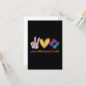 Liebe für Frieden Sozialarbeiter Karte (Vorderseite/Rückseite Beispiel)