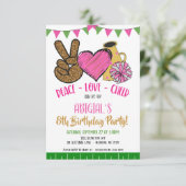 Liebe für Frieden und Party Einladung (Stehend Vorderseite)