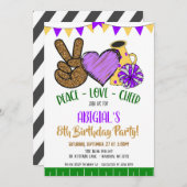 Liebe für Frieden und Party Einladung (Vorne/Hinten)