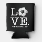 Liebe für Fußball-Glossy-Fußball Dosenkühler (Vorderseite)