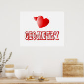 Liebe für Geometrie Poster (Küche)
