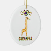 Liebe für Giraffen Keramikornament (Rechts)