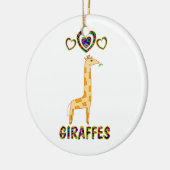 Liebe für Giraffen Keramikornament (Links)