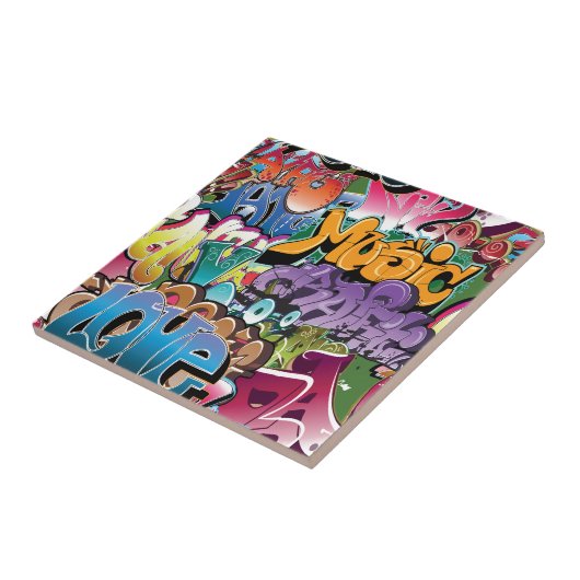 Liebe für Graffiti Fliese (Seite)