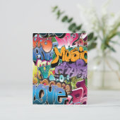 Liebe für Graffiti Postkarte (Stehend Vorderseite)
