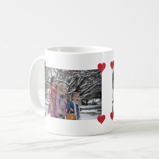 Liebe für Herz-Proud-Tanten Personalisieren von Fo Kaffeetasse (Vorderseite Links)