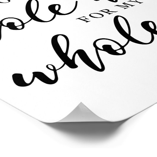 Liebe für Hochzeiten Poster (Ecke)