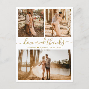 Liebe für Hochzeitfotografie und vielen Dank Postkarte