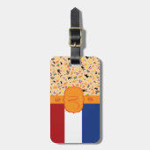 Liebe für Holland - Monogramm Gepäckanhänger (Vorderseite vertikal)
