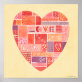 Liebe für Ihr Herzplakat Poster (Vorne)