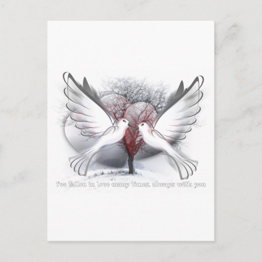 Liebe für ihre Postkarte (Vorderseite)