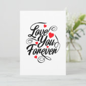 Liebe für immer einladung (Stehend Vorderseite)