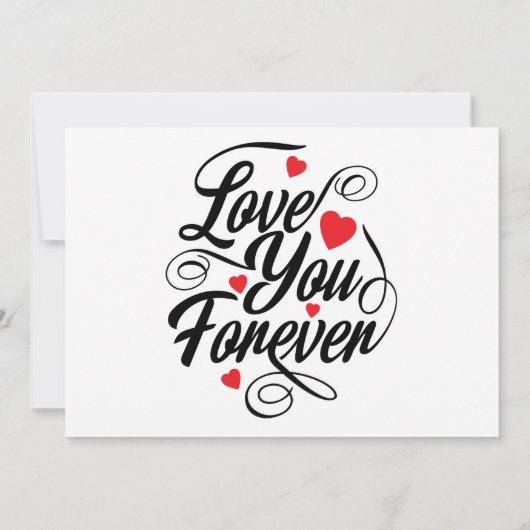 Liebe für immer einladung (Rückseite)