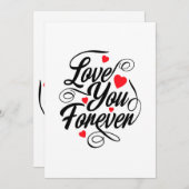 Liebe für immer einladung (Vorne/Hinten)