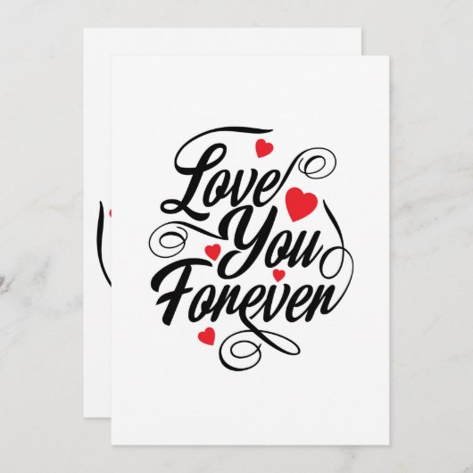 Liebe für immer einladung (Vorne/Hinten)