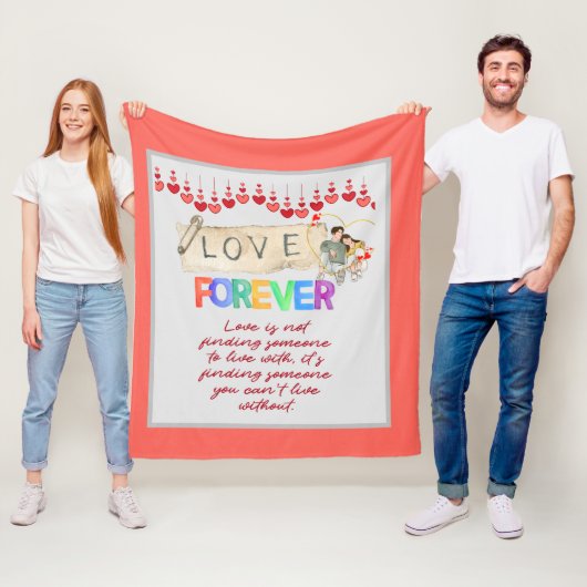 Liebe für immer – Frohen Valentinstag Fleecedecke (Beispiel)