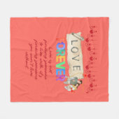 Liebe für immer – Frohen Valentinstag Fleecedecke (Vorderseite (Horizontal))