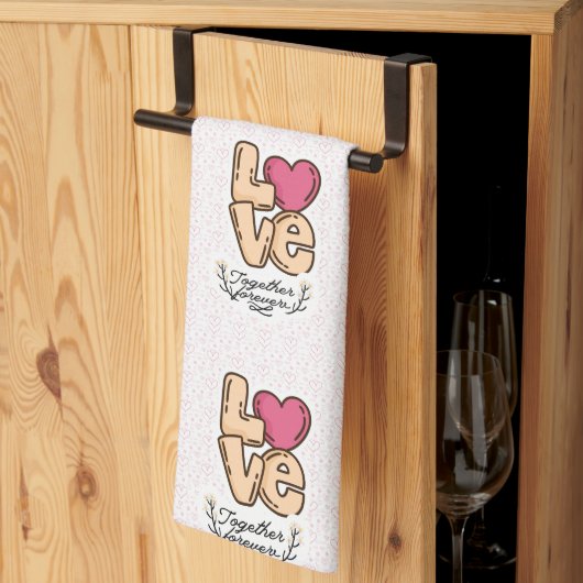 Liebe für immer geschirrtuch (Drittel gefaltet)