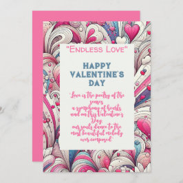 Liebe für immer Herzmuster Feiertagskarte