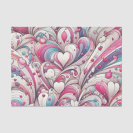 Liebe für immer Herzmuster Seidenpapier