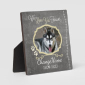 Liebe für immer Hunde-Gedenkstätte Fotoplatte (Vorderseite)