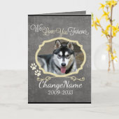 Liebe für immer Hunde-Gedenkstätte Karte (Gelbe Blume)