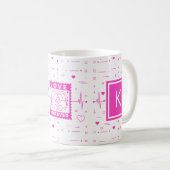 Liebe für immer: Mit Ihren Initialen personalisier Kaffeetasse (VorderseiteRechts)