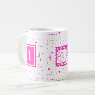 Liebe für immer: Mit Ihren Initialen personalisier Kaffeetasse