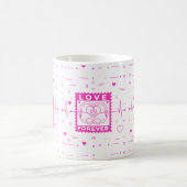 Liebe für immer: Mit Ihren Initialen personalisier Kaffeetasse (Mittel)