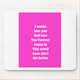 Liebe für immer mousepad