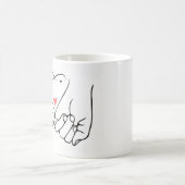 Liebe für immer – Pinky-Versprechen Line-Art Kaffeetasse (Mittel)