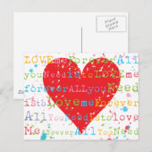 Liebe für immer postkarte (Vorne/Hinten)