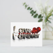 Liebe für immer Postkarte (Stehend Vorderseite)