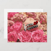 Liebe für immer Rose Postkarte (Vorne/Hinten)