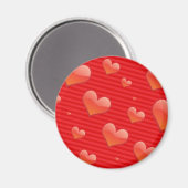 Liebe für immer, rote Herzen Design, Magnet (Vorderseite/Rückseite)