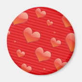 Liebe für immer, rote Herzen Design, Magnet (Vorne)