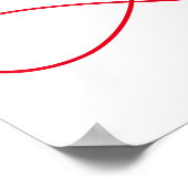 Liebe für immer, rotes Unendlichkeitszeichen, endl Poster (Ecke)