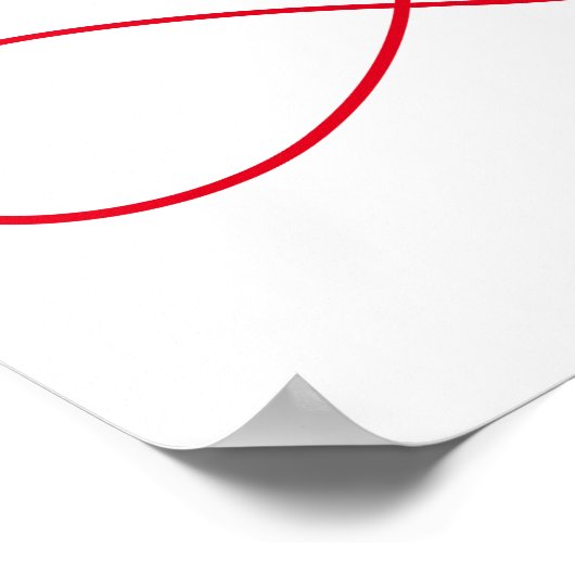 Liebe für immer, rotes Unendlichkeitszeichen, endl Poster (Ecke)