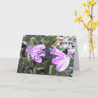 Liebe für immer violette Blumen Blankokarte Karte