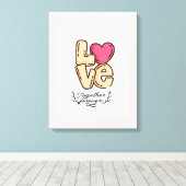 Liebe für immer zusammen zitieren leinwanddruck (Insitu (Holzboden))
