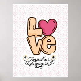 Liebe für immer zusammen zitieren poster
