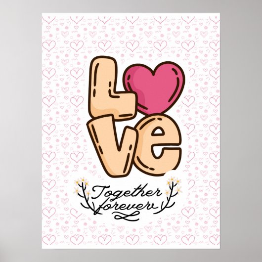Liebe für immer zusammen zitieren poster (Vorne)