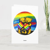 Liebe für individuell anpassbare Bären mit LGBT-Re Karte (Rückseite)